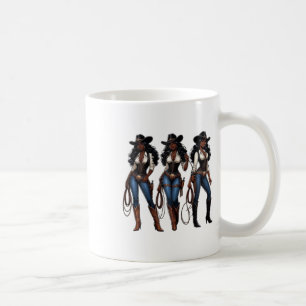 Caneca De Café Décima Sétima Negra Cowgirl Western Rodeo Melanin