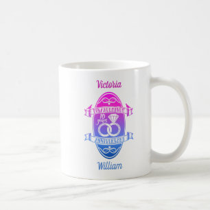 Caneca De Café Décimo décimo aniversário de casamento TIN ALUMÍNI