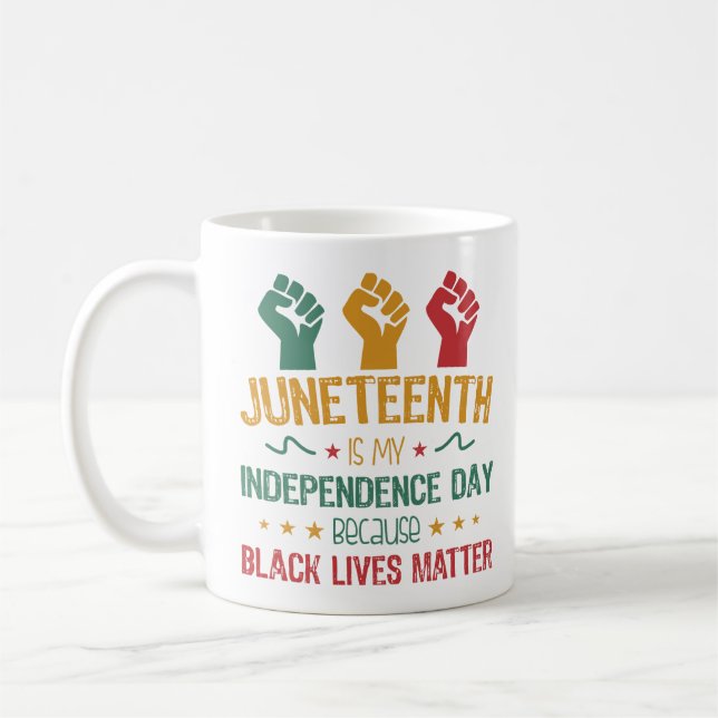 Caneca De Café Décimo Junho é o Dia da Independência Afro-America (Esquerda)