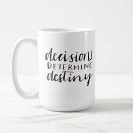 Caneca De Café Decisões Determinam Mug De Destino