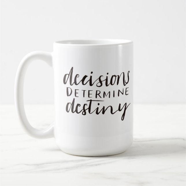 Caneca De Café Decisões Determinam Mug De Destino (Esquerda)