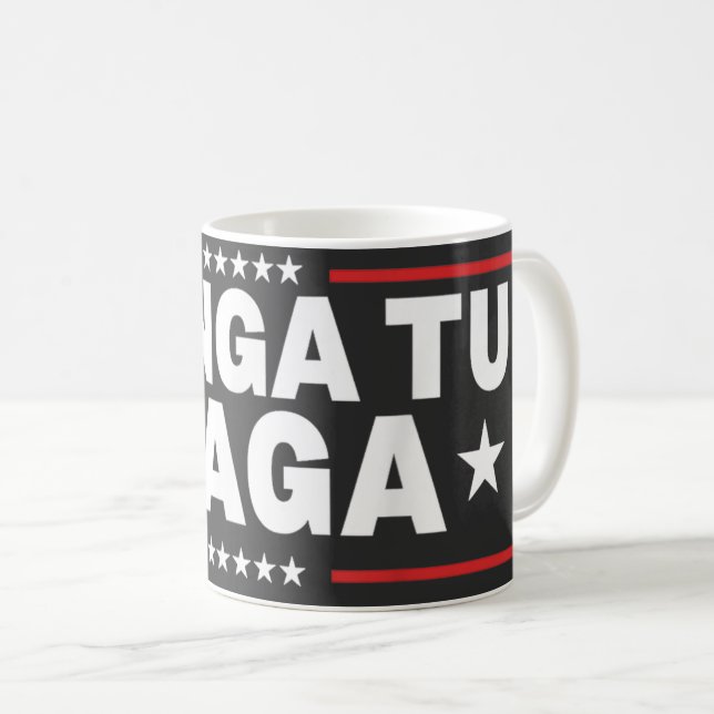 Caneca De Café Declaração Chinga Tu MAGA (Frente Esquerda)