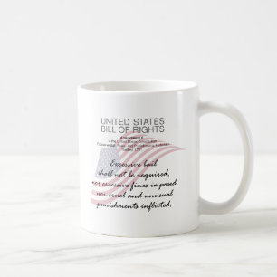 Caneca De Café Declaração De Direitos Dos Estados Unidos. Oitav