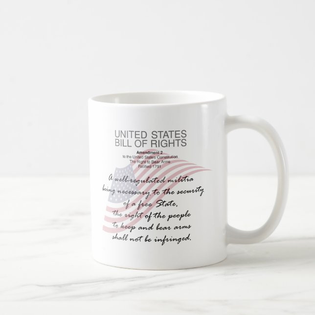 Caneca De Café Declaração De Direitos Dos Estados Unidos. Segunda (Direita)
