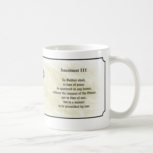 Caneca De Café Declaração de Direitos - terceira alteração (Direita)