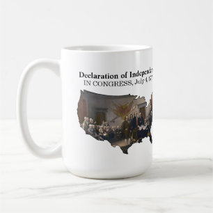 Caneca De Café Declaração do CONGRESSO de Independência, 4 de jul
