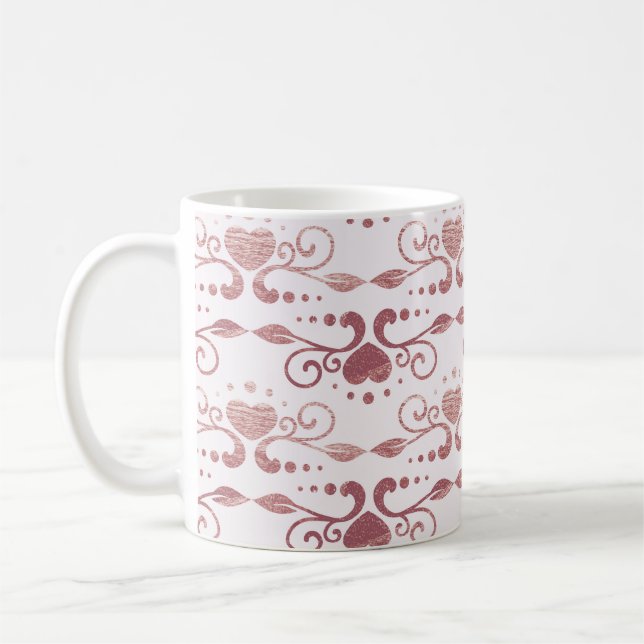 Caneca De Café Deco de arte, papel de parede elegante. (Esquerda)