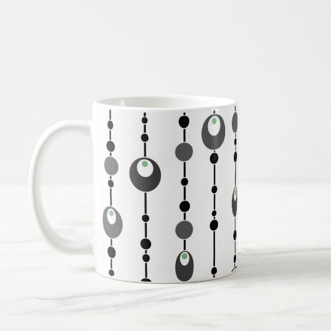 Caneca De Café deco design retro-Abstrato travesseiro decorativo (Esquerda)