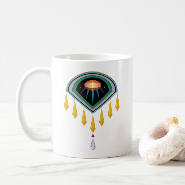 Caneca De Café Deco Space Egg Classic Mug 11oz. (Com Donut)