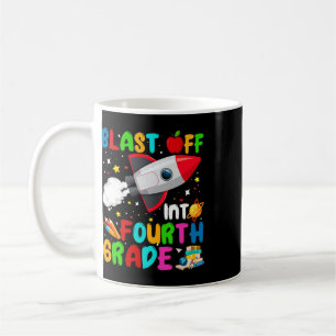 Caneca De Café Decolar na 4ª Série Foguete Espaço Exterior Volta