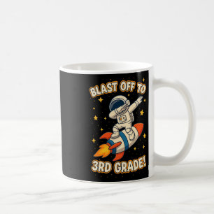 Caneca De Café Decolar Para O 3º Ano Astronauta Divertido De Volt