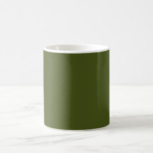 Caneca De Café Decor de Fundo Verde-Azeitona para Personalizar