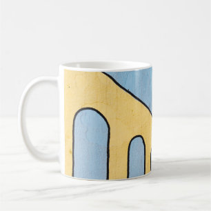 Caneca De Café Décor de parede amarela e azul