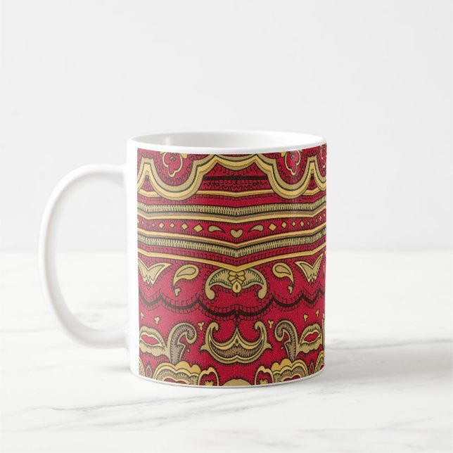 Caneca De Café Decor Oriental: Fechamento de Abstrato (Esquerda)