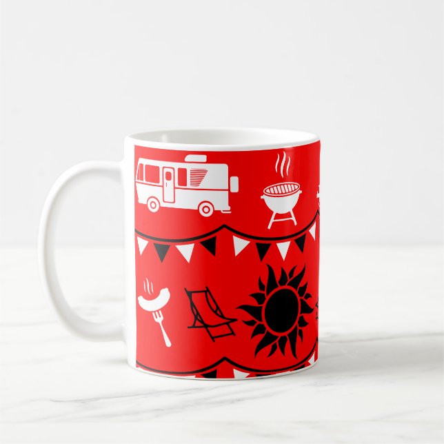 Caneca De Café Decoração de Acampamento de Caravana (Esquerda)