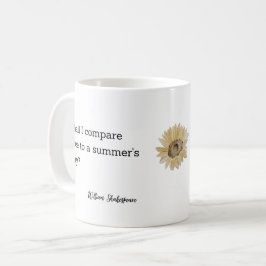 Caneca De Café Decoração de Citação de Verão de Shakespeare para 