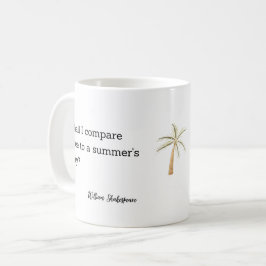 Caneca De Café Decoração de Citação de Verão de Shakespeare para 