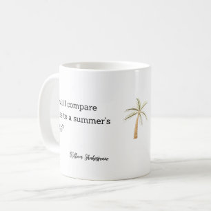 Caneca De Café Decoração de Citação de Verão de Shakespeare para
