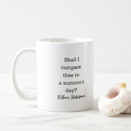 Caneca De Café Decoração de Citação de Verão de Shakespeare para 