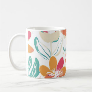 Caneca De Café Decoração de Cozinha Primavera Retro Negrito Flor 