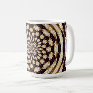 Caneca De Café Decoração de Mandala de Flor de Caleidoscópio de M