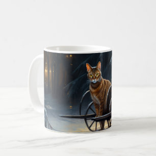 Caneca De Café Decoração de Natal Passeio de Trenó com Neve Abiss