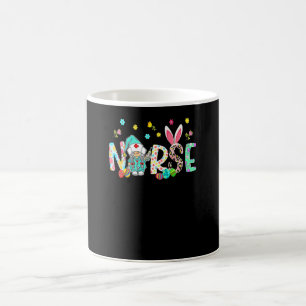Caneca De Café Decoração de Páscoa Leopardo Bunny Orelhas Enferme