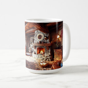 Caneca De Café Decoração de Sala de Estar de Cabana Aconchegante