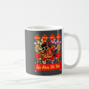 Caneca De Café Decoração de Tet 2026 Ano Novo Lunar Vietnamita Ca
