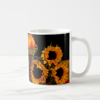 Caneca De Café Decoração Floral de Outono