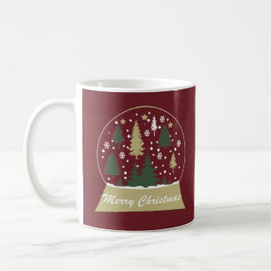 Caneca De Café Decoração Moderna do Natal Bola de Neve