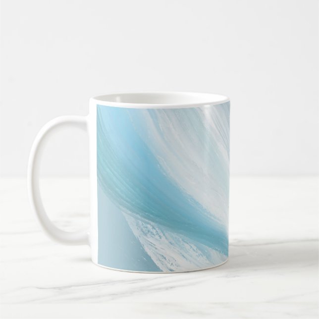 Caneca De Café decoração moderna tímida azul (Esquerda)
