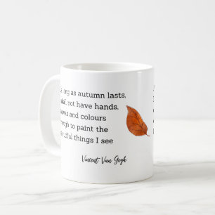 Caneca De Café Decoração para Casa com Citação de Outono de Van G