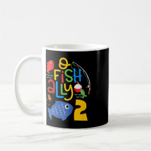 Caneca De Café Decorações de Aniversário de 2 Anos O-fish-ialment