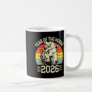 Caneca De Café Decorações do Cavalo do Zodíaco Chinês 2026 Ano do