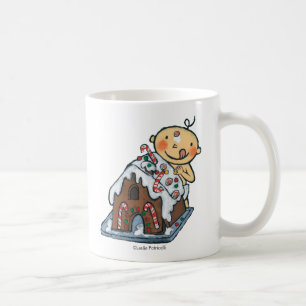 Caneca De Café Decorando uma casa de pão-de-espécie para o Nata
