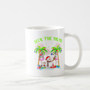Caneca De Café Decore As Palmeiras Flamingo Trocal Luzes De Natal