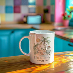 Caneca De Café Decore as Palmeiras Natal Tropical Divertido