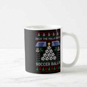 Caneca De Café Decore O Hall Com Futebol Feio Natal Futebol Pa