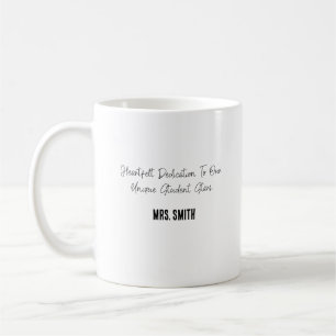 Caneca De Café Dedicação Sincera às Nossas Estrelas Estudantis Ún