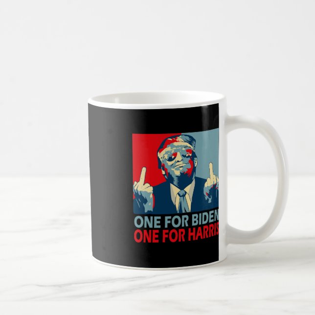 Caneca De Café Dedo Médio Biden Harris Fla Republicana Americana (Direita)