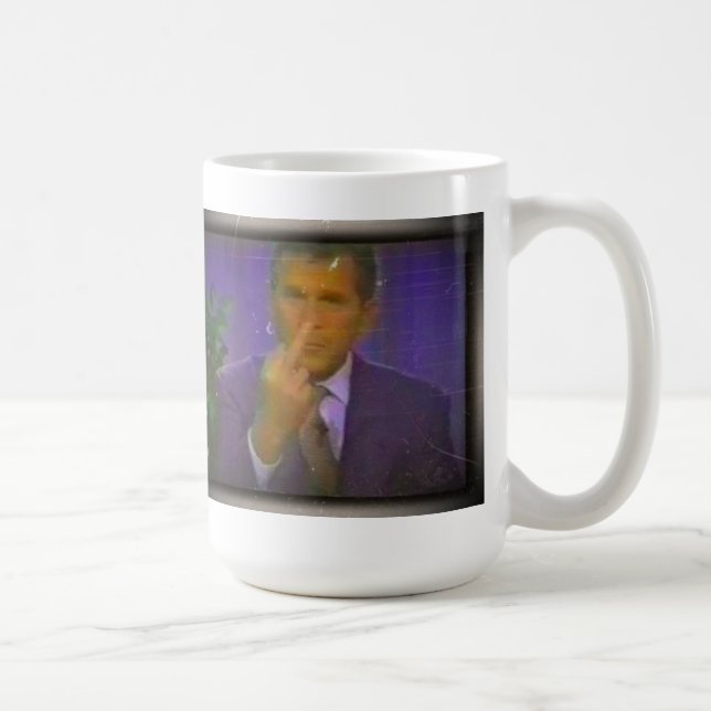 Caneca De Café Dedo médio de George Bush (Direita)