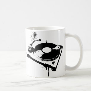 Caneca De Café Deejay DJ Turntable Coffee Mug   Presentes para mú