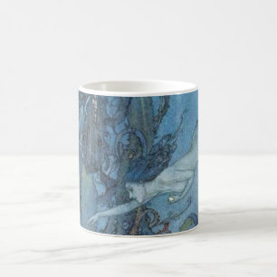 Caneca De Café Deep Blue Dreams Vintage Mermaid Mug