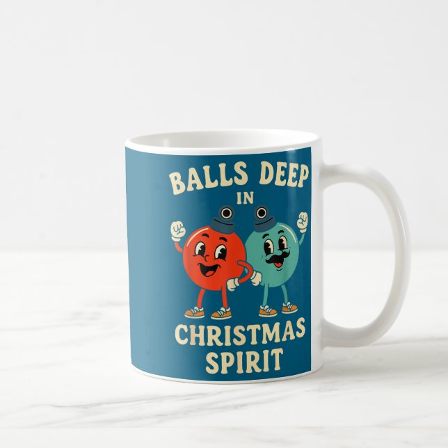 Caneca De Café Deep In Christmas Srit Funny Retro Holiday Humor  (Direita)