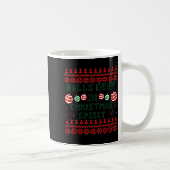 Caneca De Café Deep In The Christmas Srit Matching Couples Ugly  (Direita)