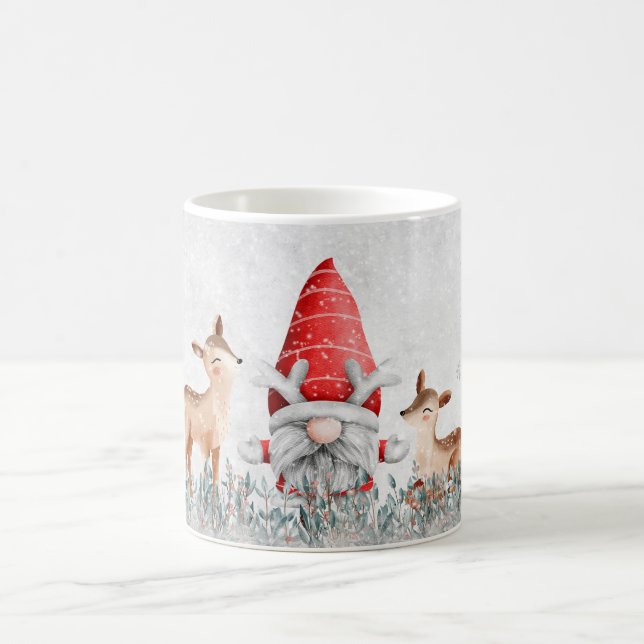 Caneca De Café Deer E Gnomo De Café De Natal (Centro)