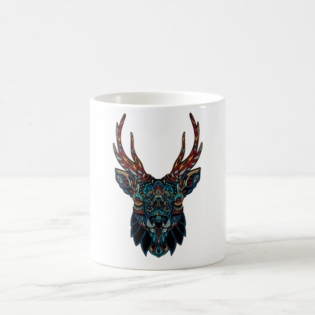 Caneca De Café Deer Mandala (Centro)