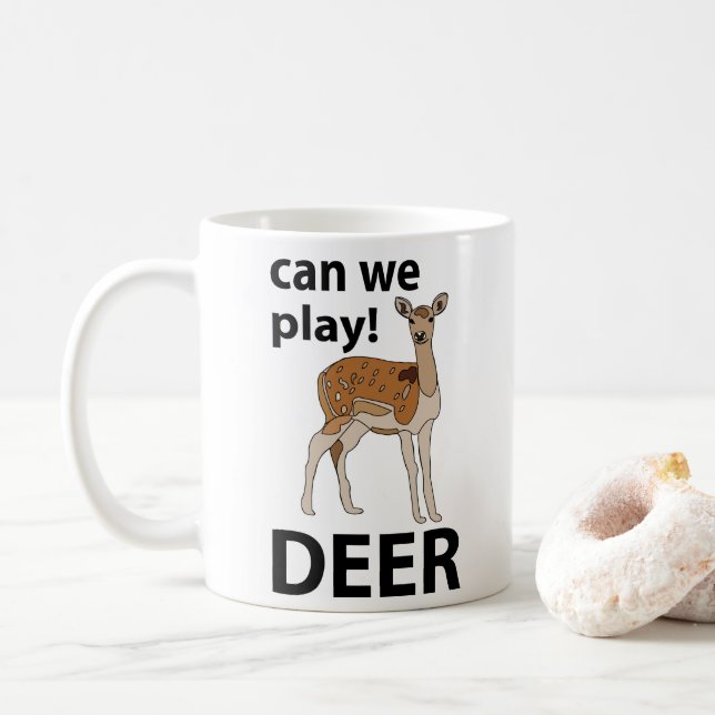 Caneca De Café Deer Podemos Jogar Cerveja (Com Donut)