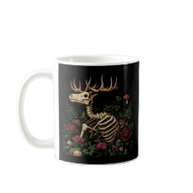 Deer Skeleton Mystical Gothic Floral